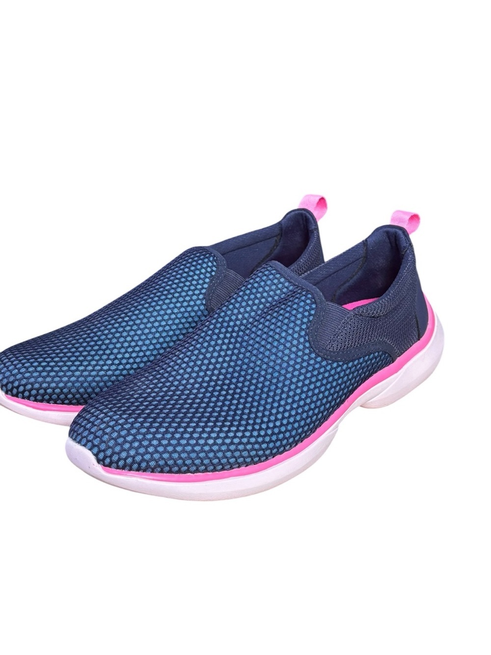 Vionic Vortex Zeta Slip-On Sneakers – Navy Blue & Pink | Women’s Size 9